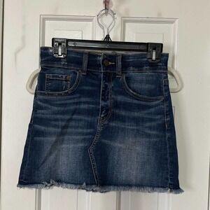 BUCKLE mini jean skirt